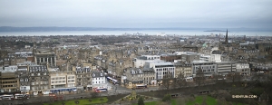 From the fortress high up on Castle Rock, a bird's eye view of Edinburgh. (Photo by Annie Li)