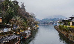 The serene vista by Kyoto's Hozu River, in Japan. (Photo by Michelle Wu)